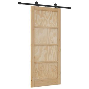vidaXL Skjutd&ouml;rr ORKDAL Naturlig 86 x 198,5 cm Massiv furu