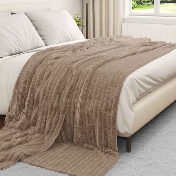 vidaXL Kastfilt Kamel 240 x 220 cm Fleece