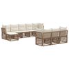 vidaXL Tr&auml;dg&aring;rdsoffset 10 pcs Beige konstrotting