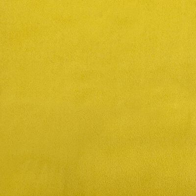 vidaXL Dagbädd utdragbar och madrasser gul 100x200 cm sammet