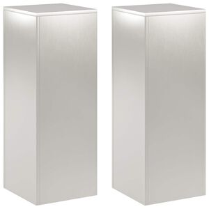 vidaXL V&auml;xtst&auml;ll 2 pcs Silver 30 x 30 x 80 cm St&aring;l