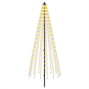 vidaXL LED Julgran 165 cm 270 LED-lampor Varmvit J&auml;rn Svart