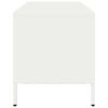 vidaXL Tv-b&auml;nk vit 101,5x39x43,5 cm kallvalsat st&aring;l