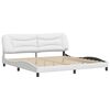 vidaXL Bed Frame without Mattress "Hvar" White 200x200 cm Faux Leather