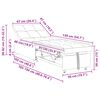 vidaXL Soffsäng Grå 194 x 67 x 37 cm tyg