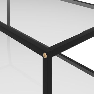 vidaXL Soffbord genomskinligt 100x50x35 cm härdat glas