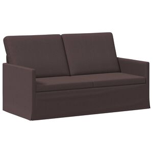vidaXL Soffa f&ouml;r 2 personer M&ouml;rkbrun 150 x 81 x 82 cm Tyg