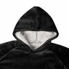 vidaXL Filt-hoodie Svart L Fleece och Flanell