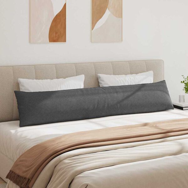 vidaXL Sofakuddar 2 pcs Mörkgrå 200 x 40 cm Kordread tyg