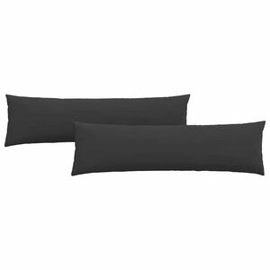 vidaXL Sofakuddar 2 pcs Svart 145 x 40 cm tyg