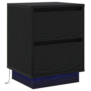 vidaXL Nattduksbord Svart Ek 39 x 34,5 x 50 cm Konstruerat tr&auml;