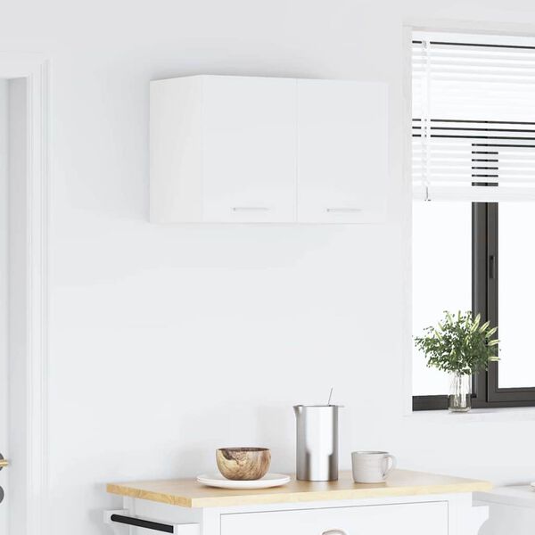 vidaXL H&auml;ngande sk&aring;p med lagring Vit 30 x 31 x 40 cm Konstruerat tr&auml;