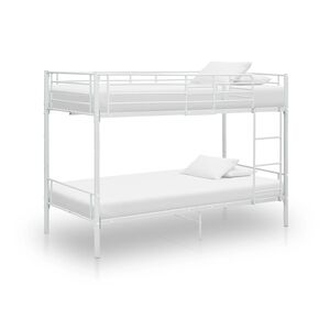 vidaXL V&aring;ningss&auml;ng vit metall 90x200 cm