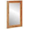 vidaXL Badrumsspegel Brun 70 x 50 x 2.5 cm Glas och solid akaciatr&auml;