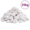 vidaXL Polerad sm&aring;sten 25 kg vit 2-5 cm