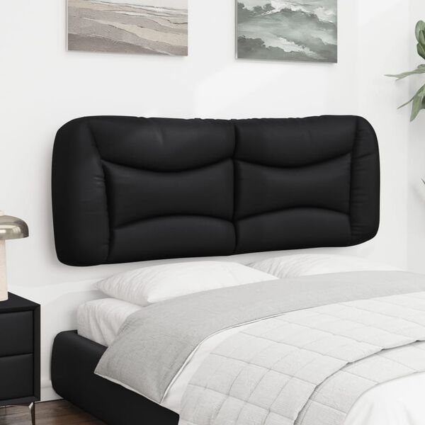 vidaXL Headboard Cushion "Hvar" Black 140 cm Faux Leather