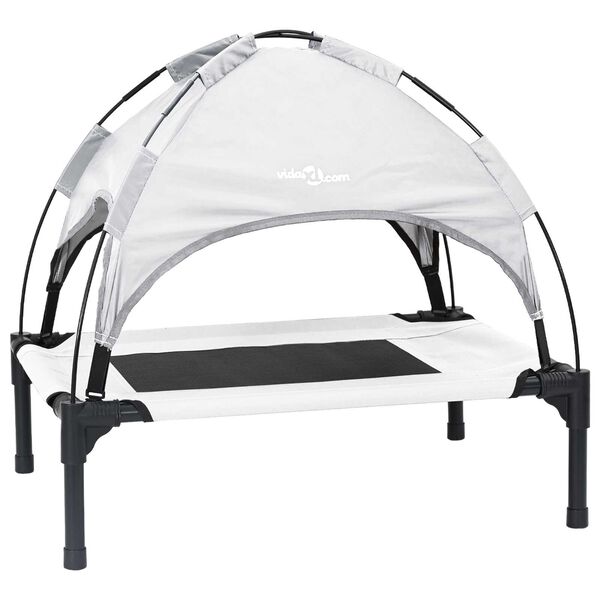 vidaXL Hunds&auml;ng Silvergr&aring; 76 x 62 x 70,5 cm St&aring;l