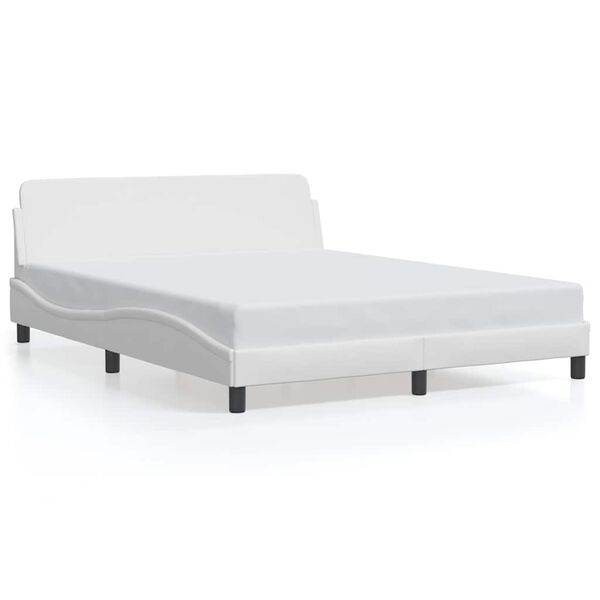 vidaXL Bed Frame "Dover" White 160x200 cm Faux Leather