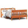 vidaXL S&auml;ngram utan madrass vaxbrun 120x200 cm massiv furu