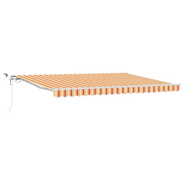 vidaXL Utf&auml;llbar markis med LED -remsljus Gul och Orange 450 &times; 300 cm