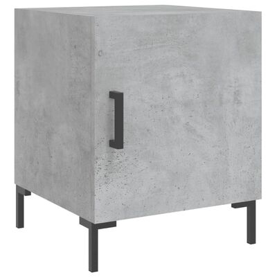 vidaXL Sängbord betonggrå 40x40x50 cm konstruerat trä