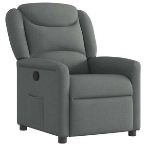 vidaXL Reclinerf&aring;t&ouml;lj m&ouml;rkgr&aring; tyg