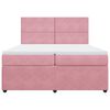 vidaXL Rams&auml;ng med madrass rosa 200x200 cm sammet