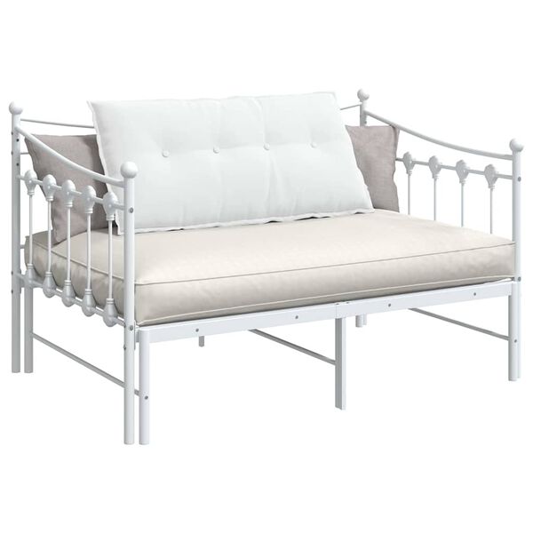 vidaXL Ryggkudde Vit 100 x 19 x 50 cm tyg