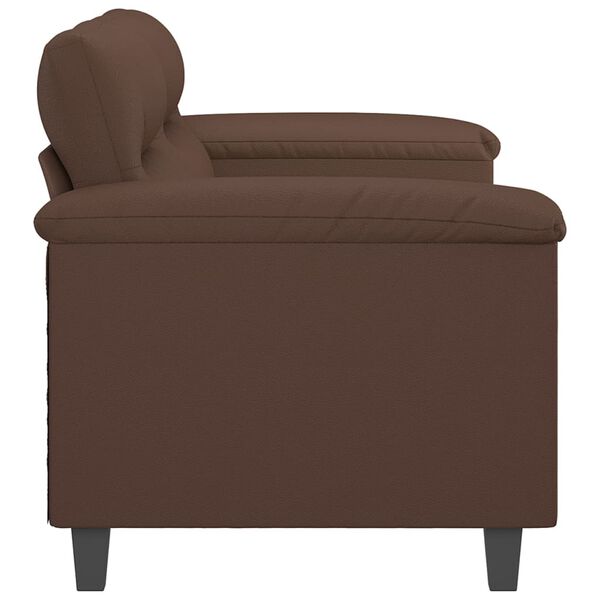 vidaXL 2-sitssoffa Brun 140 cm konstl&auml;der