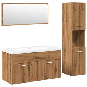 vidaXL Badrumsm&ouml;bler set 4 delar artisan ek konstruerat tr&auml;