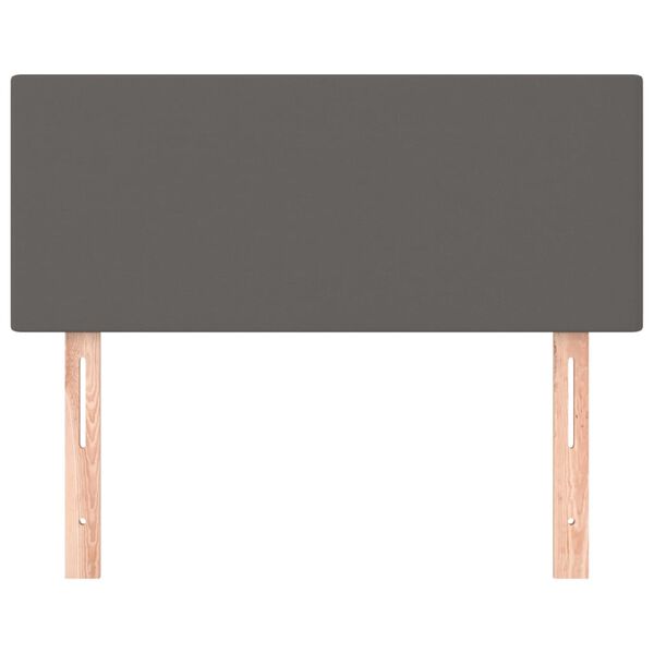 vidaXL Sänggavel grå 80x5x78/88 cm konstläder