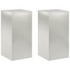 vidaXL V&auml;xtst&auml;ll 2 pcs Silver 40 x 40 x 80 cm St&aring;l