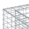 vidaXL Gabion upph&ouml;jd s&auml;ng Silver 130 x 50 x 80 cm Galvaniserat St&aring;l