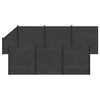 vidaXL St&auml;ngselpanel 7 pcs WPC och aluminium Svart