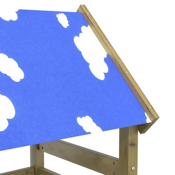 vidaXL Lekstapel Brun 52,5 x 110,5 x 215 cm Massiv Impregnerat Tr&auml;