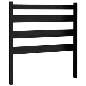 vidaXL S&auml;nggavel svart 81x4x100 cm massiv furu