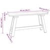 vidaXL bänk Naturfärg 93 x 26 x 45 cm Mahognyträ