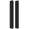 vidaXL S&auml;nggavel med kanter svart 183x16x118/128 cm konstl&auml;der