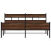 vidaXL S&auml;ngram utan madrass metall brun ek 180x200 cm