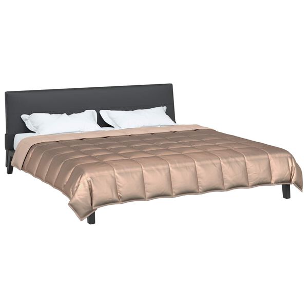 vidaXL Full &Aring;rs-Duvet Guld 200 x 200 cm Satin och Mikrofiber