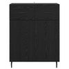 vidaXL Sideboard med l&aring;da Svart Ek 69,5 x 34 x 90 cm Konstruerat tr&auml;
