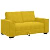 vidaXL Soffgrupp med dynor 2 delar gul sammet