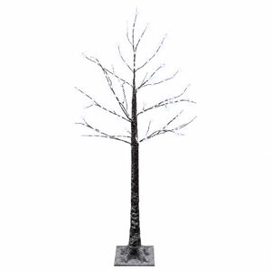 vidaXL Sn&ouml;t&auml;ckt LED-julgran Brun 22 x 22 x 120 cm Plast 174 LED-lampor