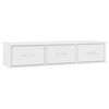 vidaXL V&auml;ggmonterade l&aring;dor vit 88x26x18,5 cm konstruerat tr&auml;