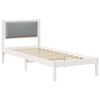 vidaXL S&auml;ngram med huvudgavel Ljusgr&aring; 80 x 190 cm Massiv furu