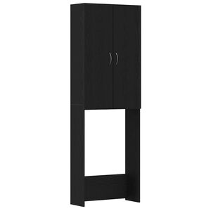 vidaXL Tv&auml;ttmaskinssk&aring;p svart ek 64x25,5x190 cm