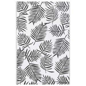 vidaXL Utomhusmatta ARAKIL vit och svart 120x180 cm PP