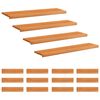 vidaXL Trapstegsmattor 16 st 120 x 25 x 2 cm Ljusbrun Massivt boktr&auml;