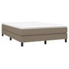 vidaXL Boxspring-s&auml;ngram taupe 140x200 cm tyg