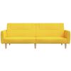 vidaXL B&auml;ddsoffa 2-sits gul tyg